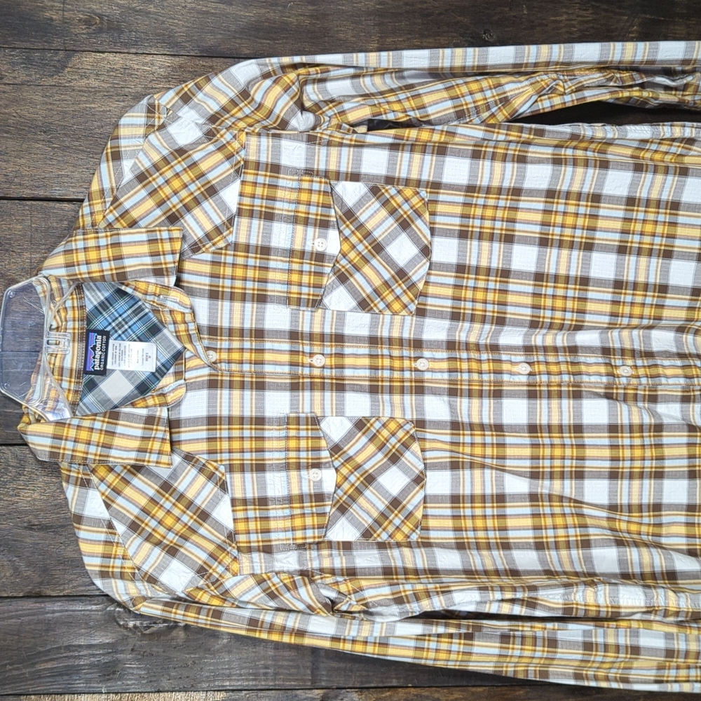 Total rockabilly Patagonia organic cotton casual dress shirt size Medium